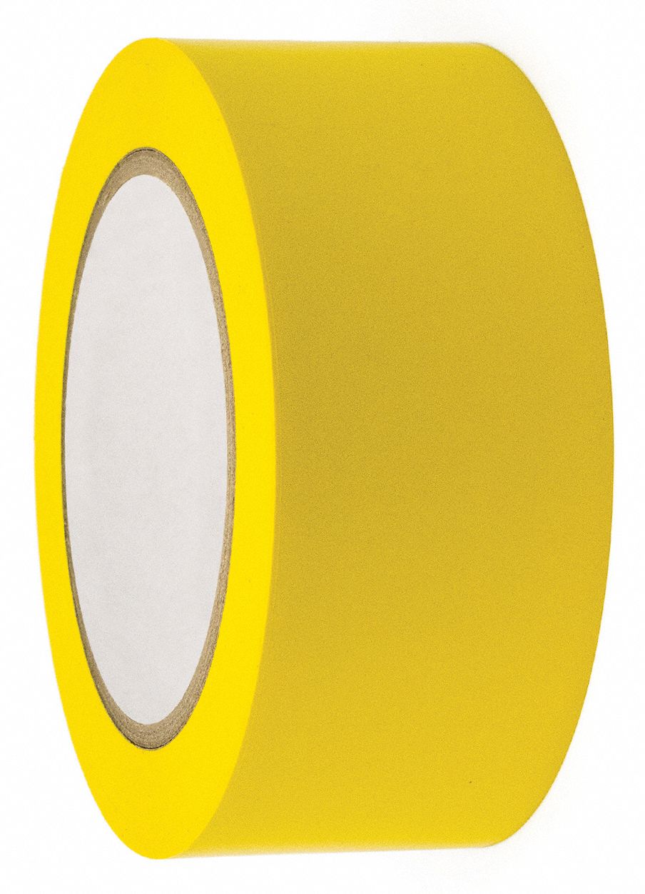 Floor Marking Tape Continuous Roll Solid Yellow 2 in 108 ft 5.2 mil ...