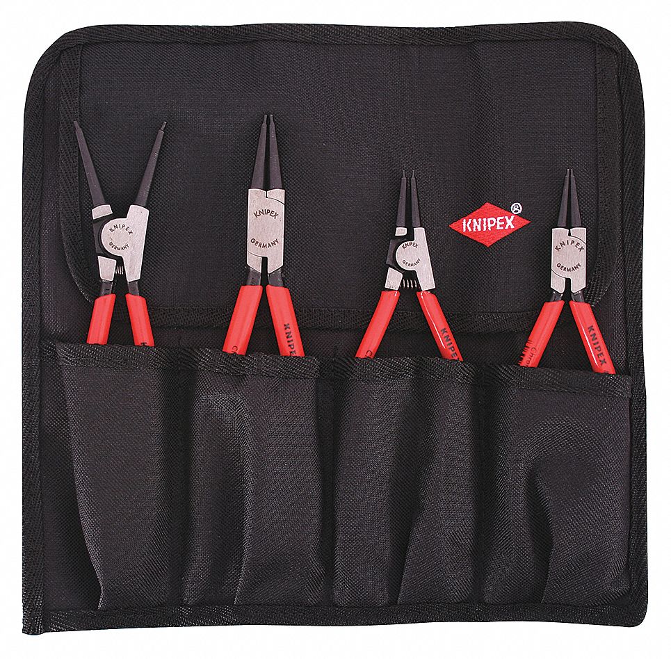 RETAINING RING PLIER SET, EXTERNAL/INTERNAL, 0.049 IN/0.07 IN TIP DIA, 5¾ IN/8 IN OVERALL L