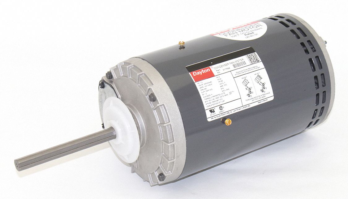 DAYTON Condenser Fan Motor, 1 HP, 3Phase, Nameplate RPM 850, No. of