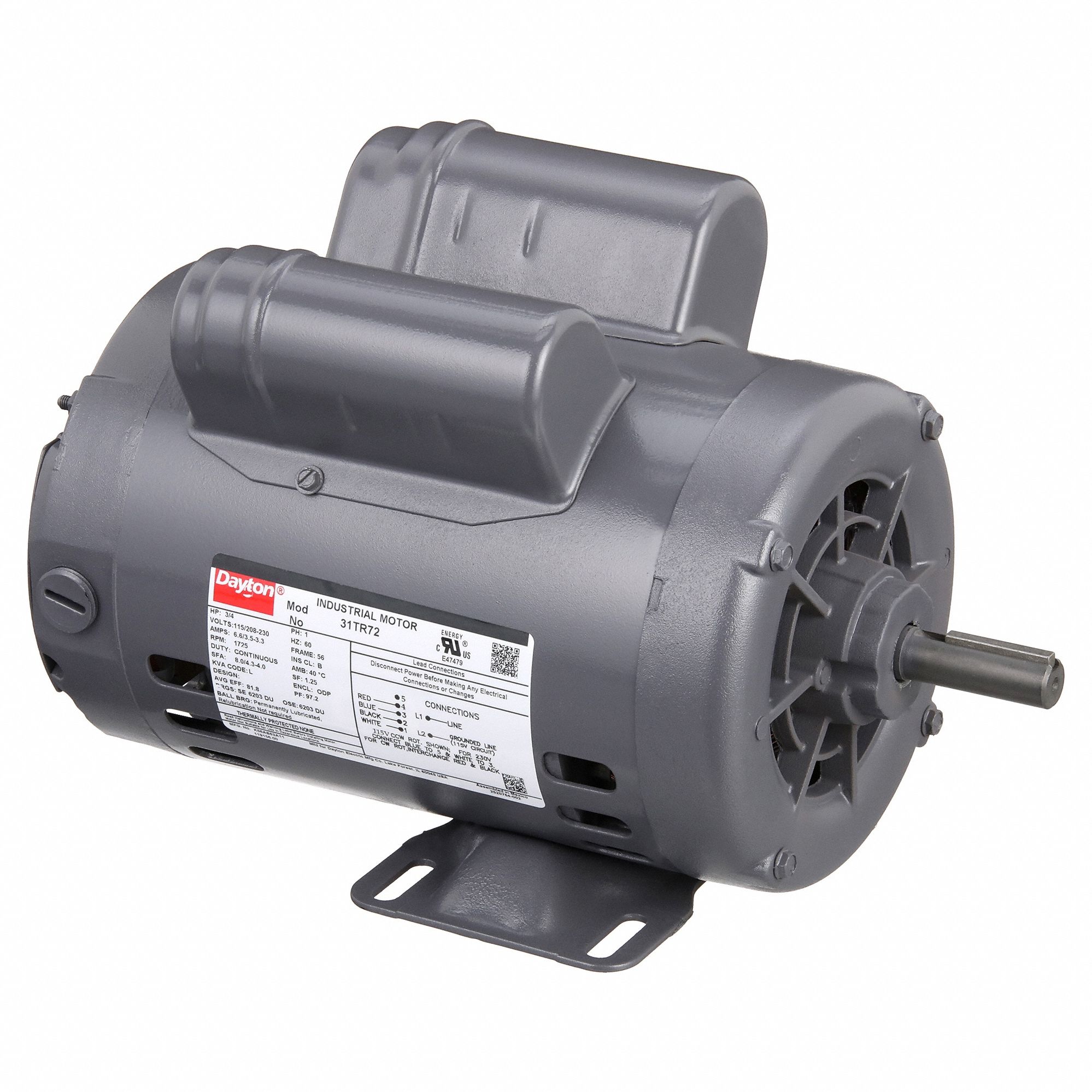 Moteur GP,3/4HP,1725tr/min,115/208-230V