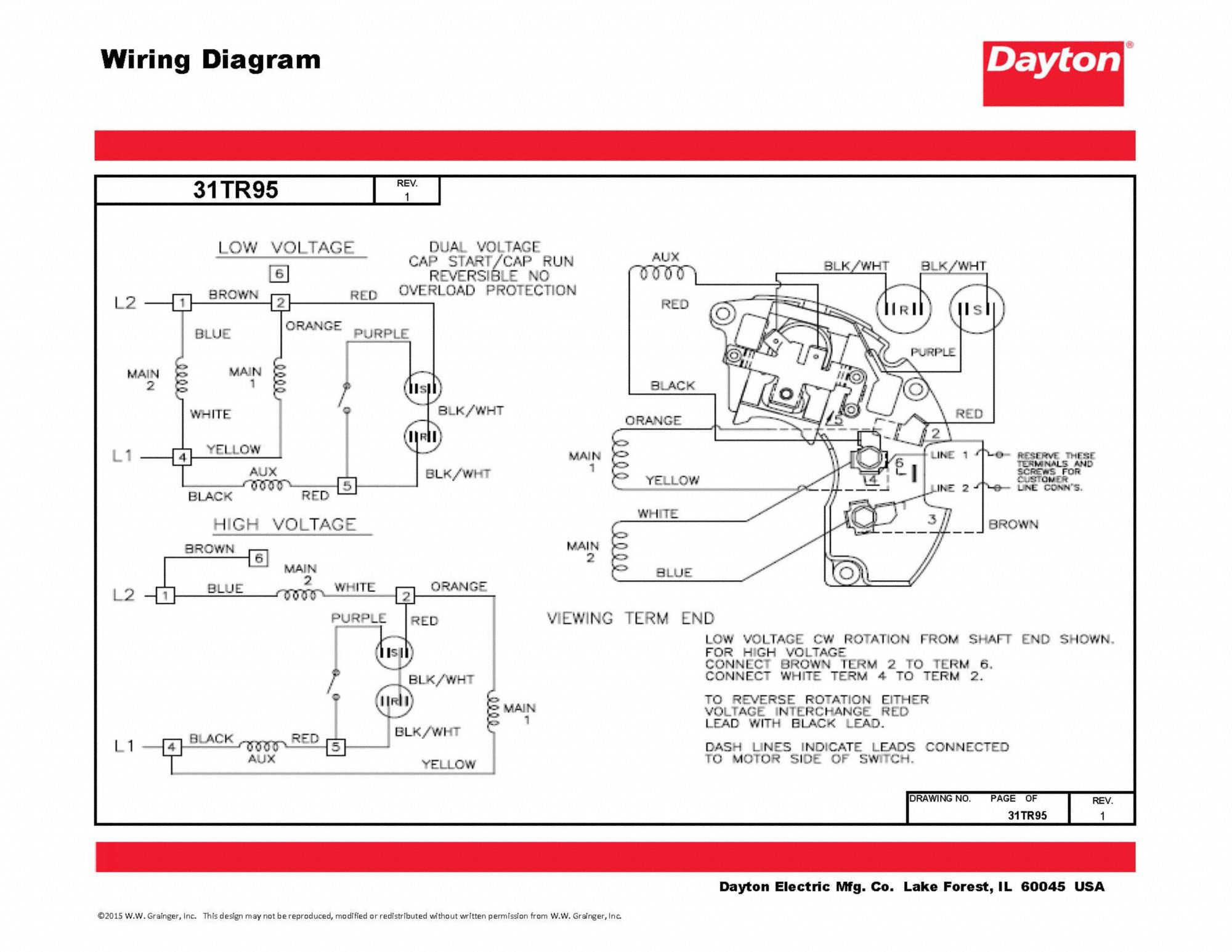 DAYTON General Purpose Motor: Open Dripproof, Rigid Base Mount, 1/3 HP ...