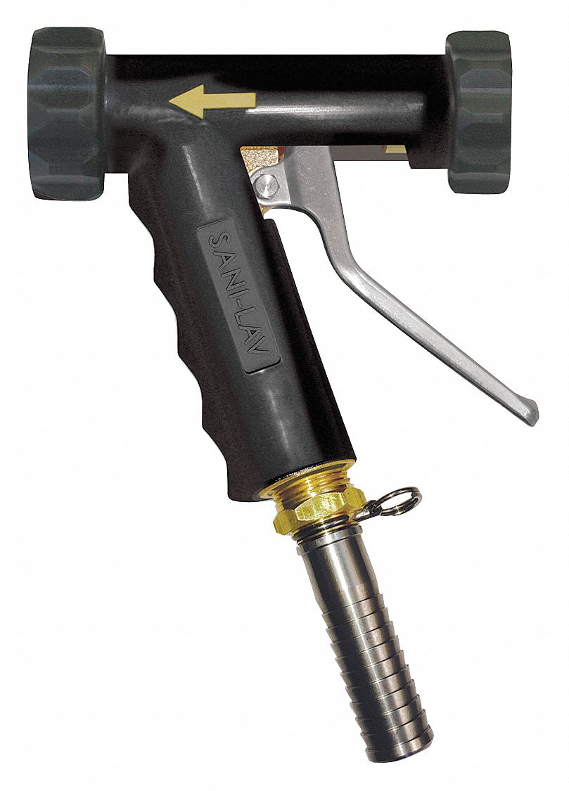 Spray Nozzle: 3/4 in Connection Size, GHT, Brass/Stainless Steel, 5 1/4 in Overall Lg