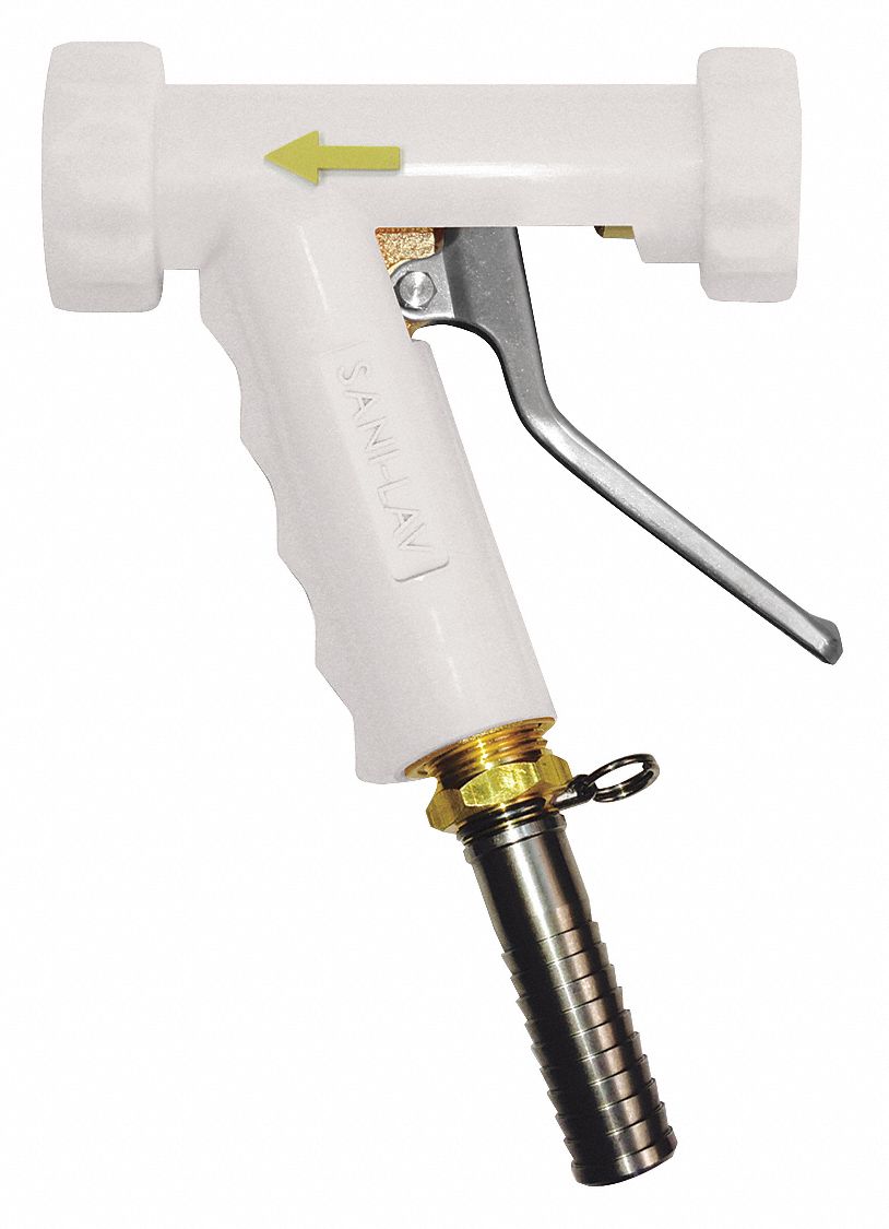 Spray Nozzle: 3/4 in Connection Size, GHT, Brass/Stainless Steel, 5 1/4 in Overall Lg