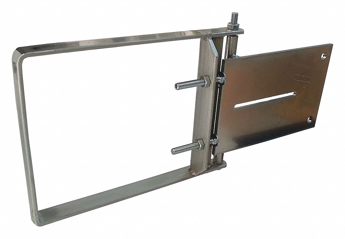 Single-Door Metal: Steel, For 17 1/2 in to 21 1/2 in Opening Wd, 11 3/4 in x 1 1/2 in, Adj