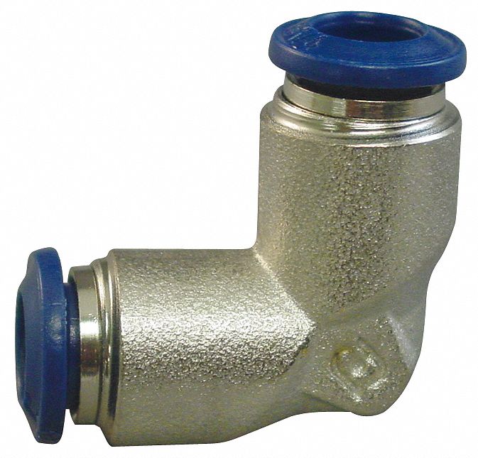 UNION ELBOW: NICKEL PLATED BRASS, PUSH-TO-CONNECT X PUSH-TO-CONNECT, IMPERIAL, 5 PK