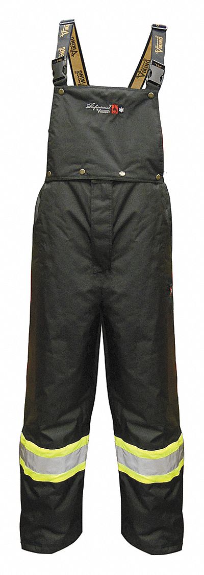 OVERALL, FLAME/COLD/WATER-RESIST, PPE CAT 0/CSA CLASS E, BLACK, L/36 IN WAIST, POLYESTER