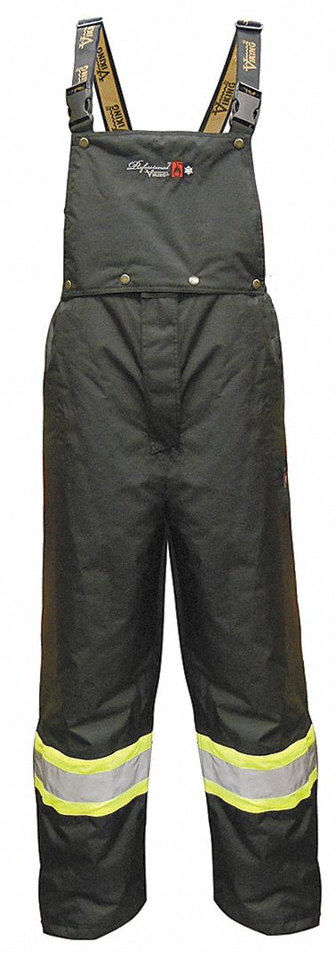 JOURNEYMAN FLAME-RESISTANT RAIN BIB PANTS, ANSI CLASS E, XL 39 X 31½ IN, BLK, POLY