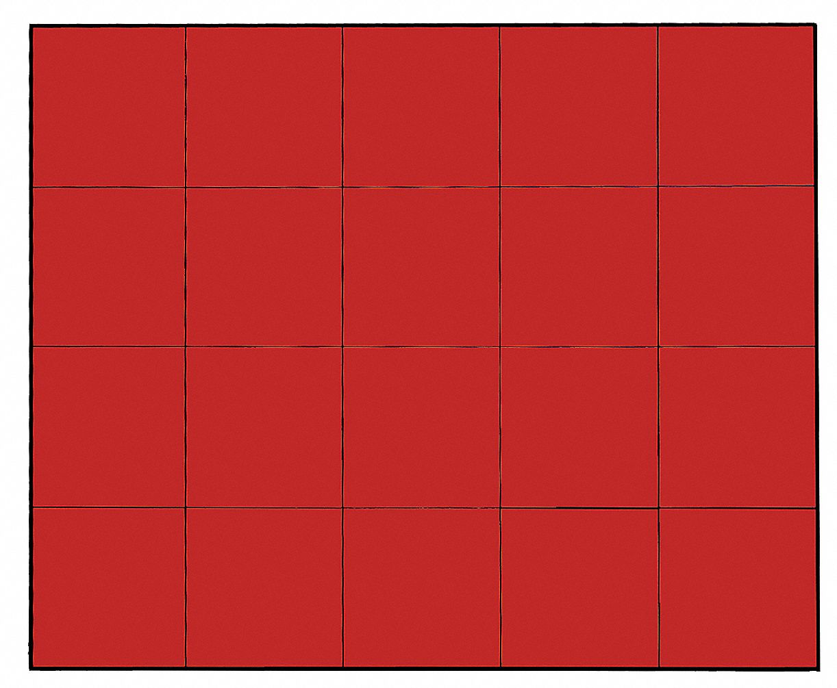 Magnetic Squares 3/4 in W Red PK20
