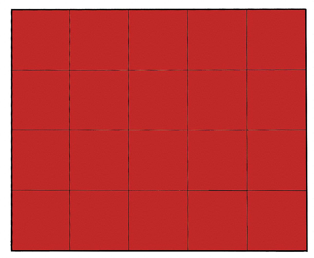 MAGNETIC SQUARES,3/4 IN. W,RED,PK20