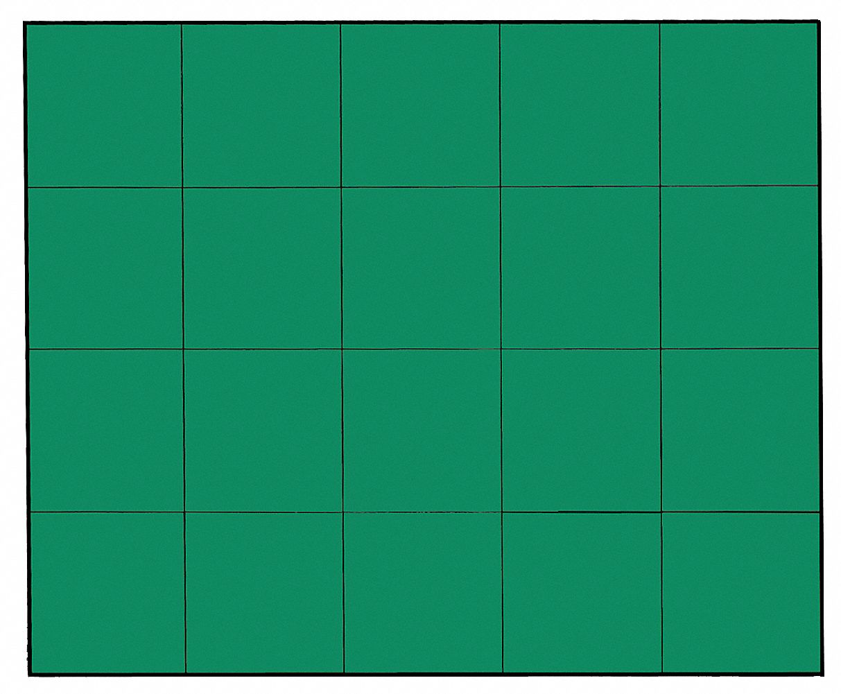 Magnetic Squares 3/4 in W Green PK20