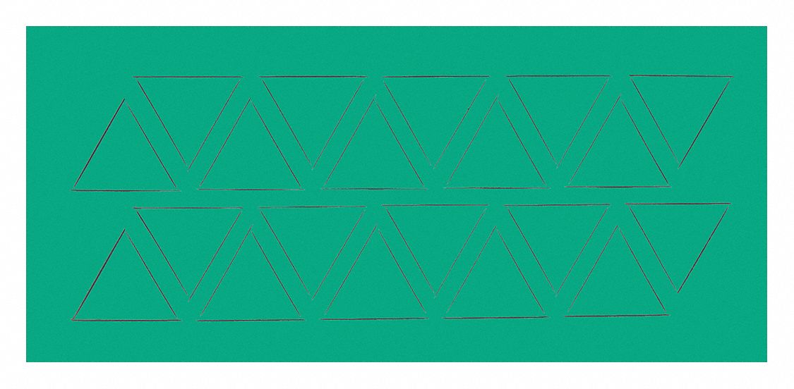 Magnetic Triangles 3/4 in W Green PK20