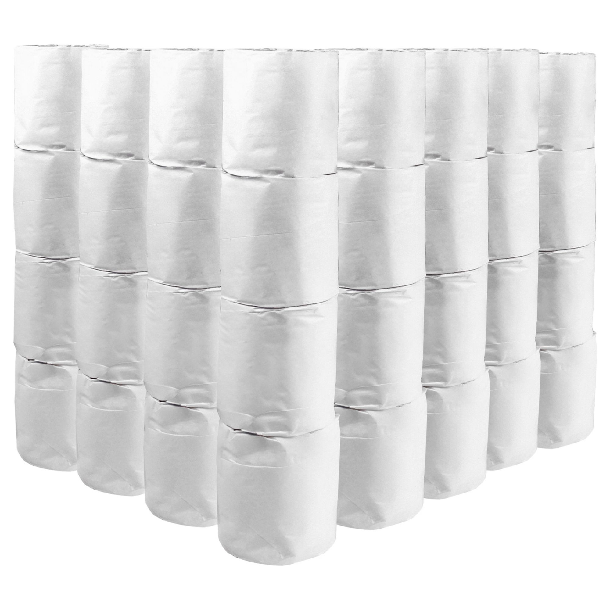 TOILET PAPER ROLL, STANDARD CORE, 1 PLY, SHEET SIZE 3½ X 4½ IN, WHITE, 96 PK
