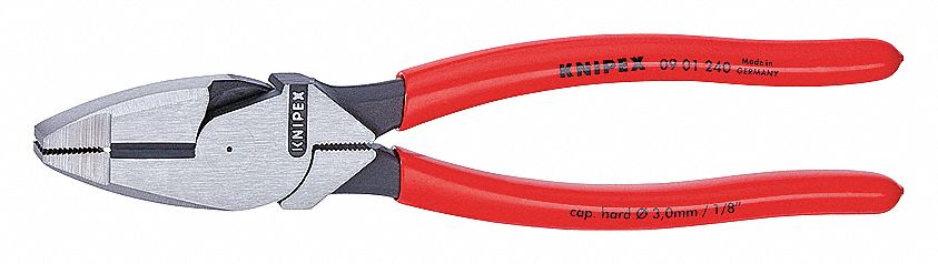 LINEMANS PLIER, 9 1/4 IN OVERALL LENGTH, TETHER READY