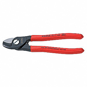 CABLE SHEARS, CUT CAP 19/32, 6 1/4 IN, FORGED STEEL/PLASTIC
