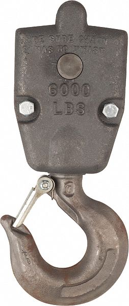 Bottom Block: Electric Chain Hoists, 6, 000 lb Compatible Load Capacity, EC, 914JG23