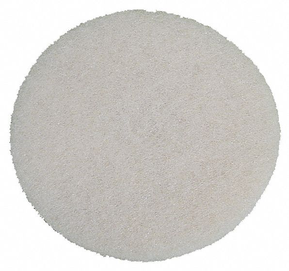 Burnishing Pad: Pink, 19 in Dia, Polyester, 1, 500 RPM Max Speed, Round, 5 PK