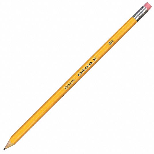 ABILITY ONE, Wood, Yellow, Woodcase Pencil - 31UF11|7510-00-281-5234 ...