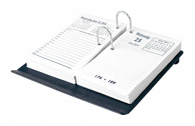 31UF24 - Desk Calendar Base 3in. x 3-3/4in. Black