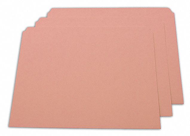 FOLDER,LETTER,STRAIGHT CUT,PINK,PK100