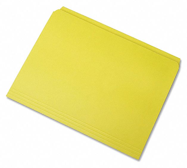 FOLDER,LETTER,STRAIGHT CUT,YELLOW,PK100