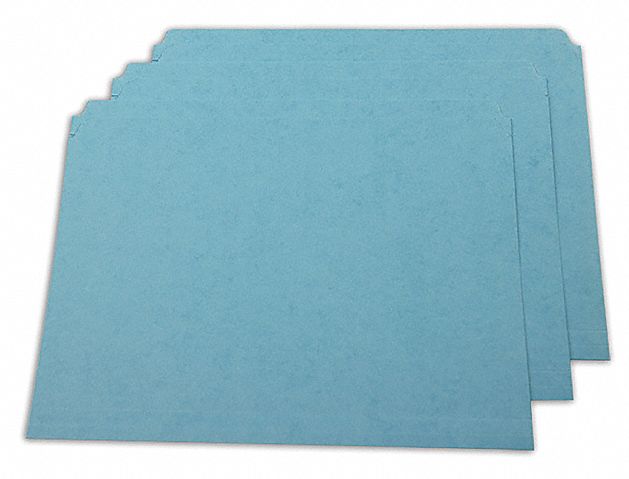 FOLDER,LETTER,STRAIGHT CUT,BLUE,PK100