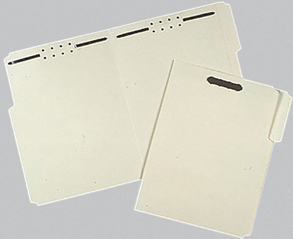File Folders: 8 1/2 in Ht, 11 in Wd, Manila, 11 pt. Manila, Top Tab Location, 10 PK