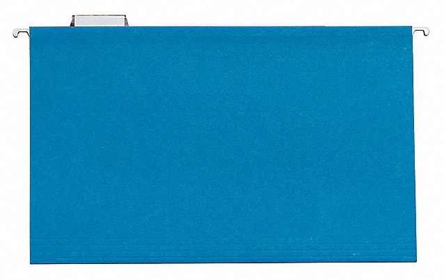 Hanging File Folders: 8 1/2 in Ht, 14 in Wd, 11 Pt. Paperboard, 2 in Expanded Dp, 25 PK
