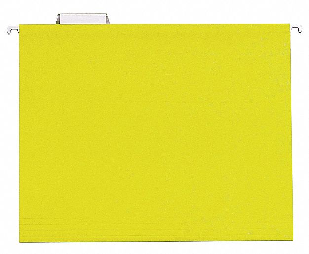 HANGING FILE FOLDERS,YELLOW,PK25