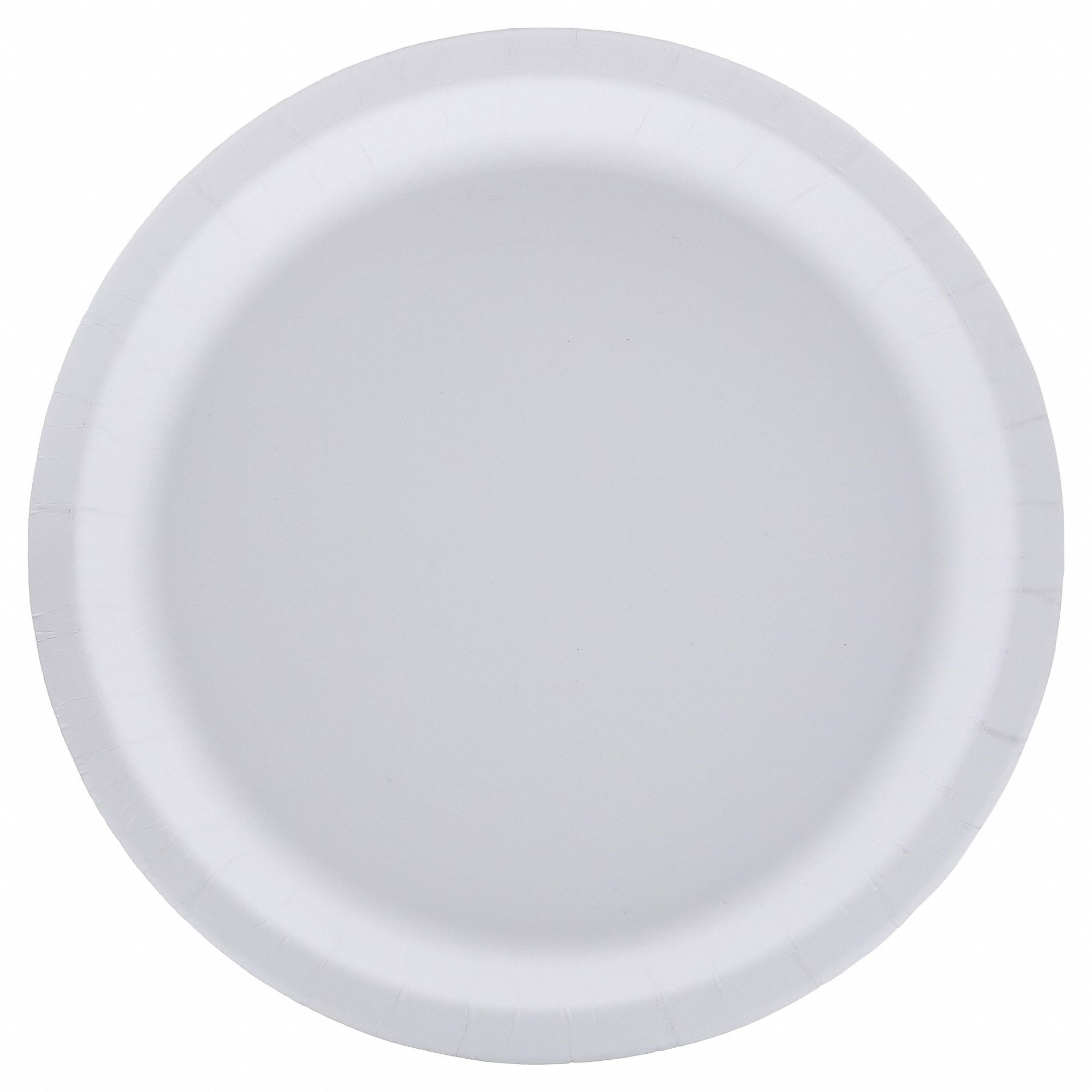 Disposable Paper Plate: White, Medium-Wt, 9 in Disposable Plate Size, 1, 000 PK