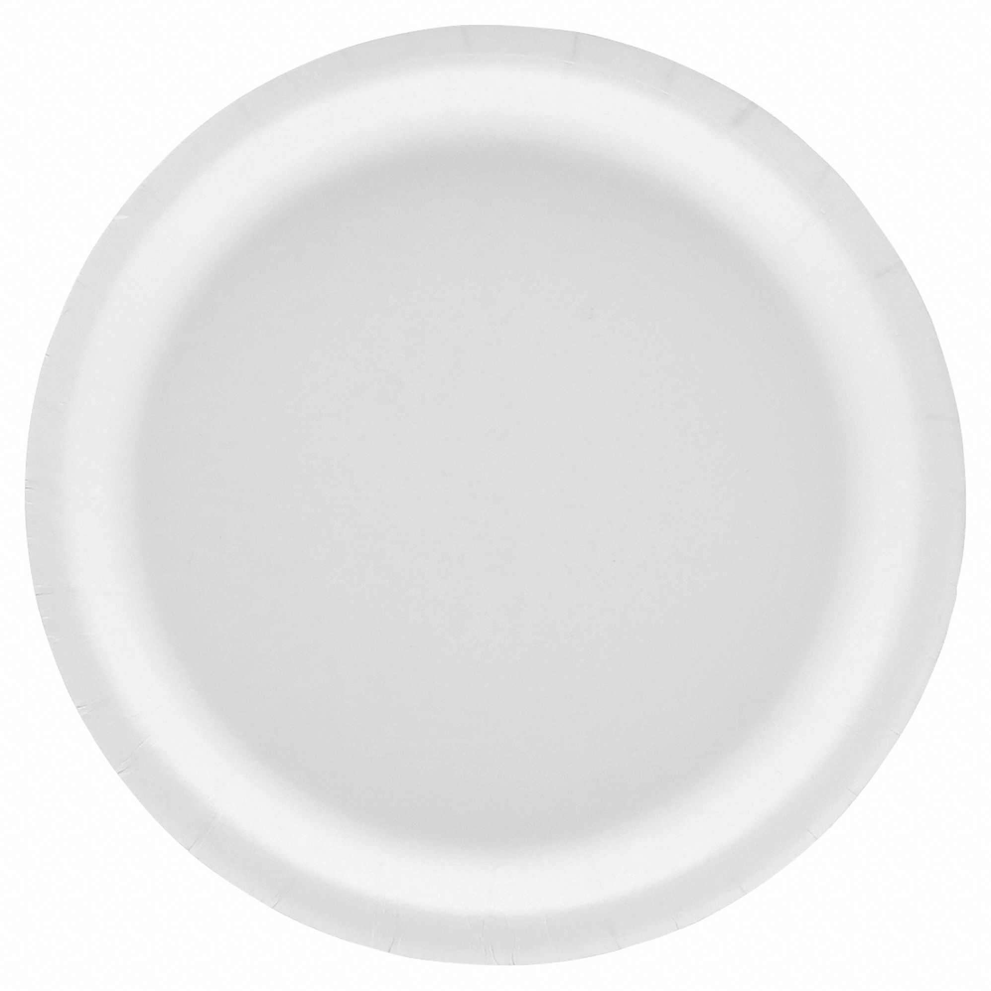 ABILITY ONE, White, MediumWt, Disposable Paper Plate 31UF62735000