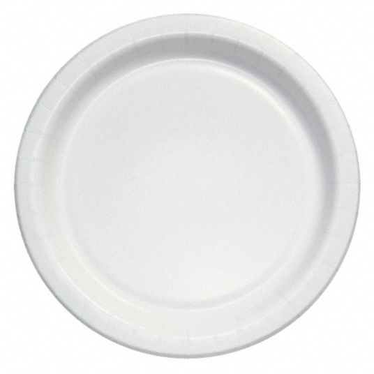 ABILITY ONE, Paper, 6 in Disposable Plate Size, Disposable Plate