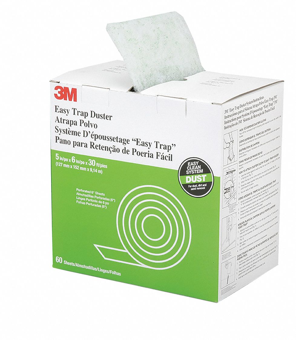 Duster: 5 in Lg, 6 in Wd, 30 ft Roll Lg, 60 Sheets Per Roll, White