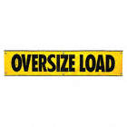 OVERSIZE LOAD BANNER W LARGE #5 TOOTHED GROMMETS, 18 X 84 IN, MESH