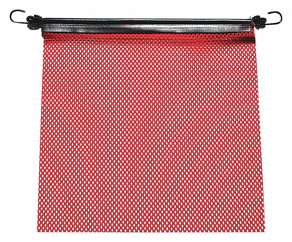 DRAPEAU W CORDON ÉLASTIQUE INTÉGRÉ À HAUTE RÉSISTANCE / PASSEPOIL FLEXIBLE,ROUGE,18 X 18 PO,JERSEY
