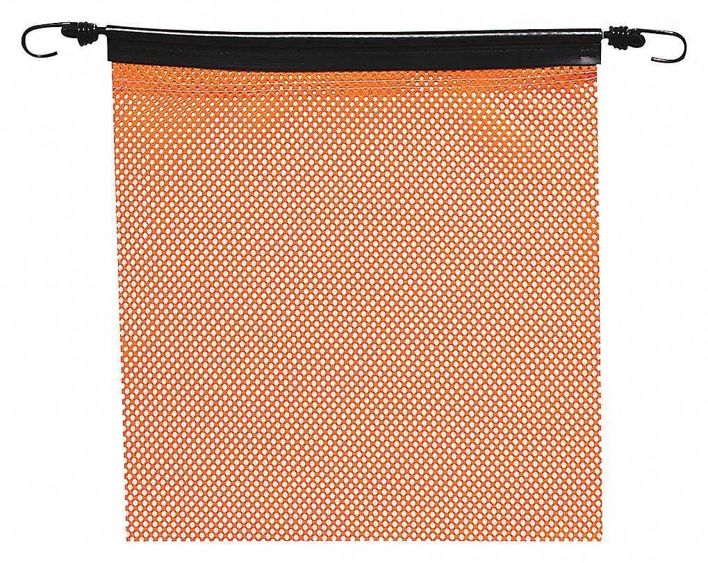DRAPEAU W CORDON ÉLASTIQUE INTÉGRÉ À HAUTE RÉSISTANCE / PASSEPOIL FLEXIBLE,ORANGE,18 X 18 PO,JERSEY