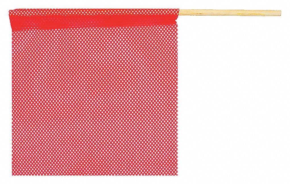 DRAPEAU L 30 X¾ PO PERSONNEL, ROUGE, 18 X 18 PO, JERSEY/BOIS