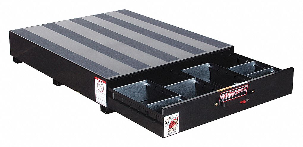 Weatherguard slide deals out tool box