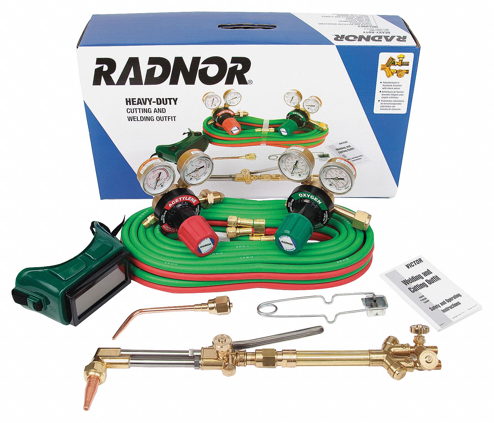 RADNOR, Acetylene, CGA 300, Heavy Duty Outfit - 31UR17