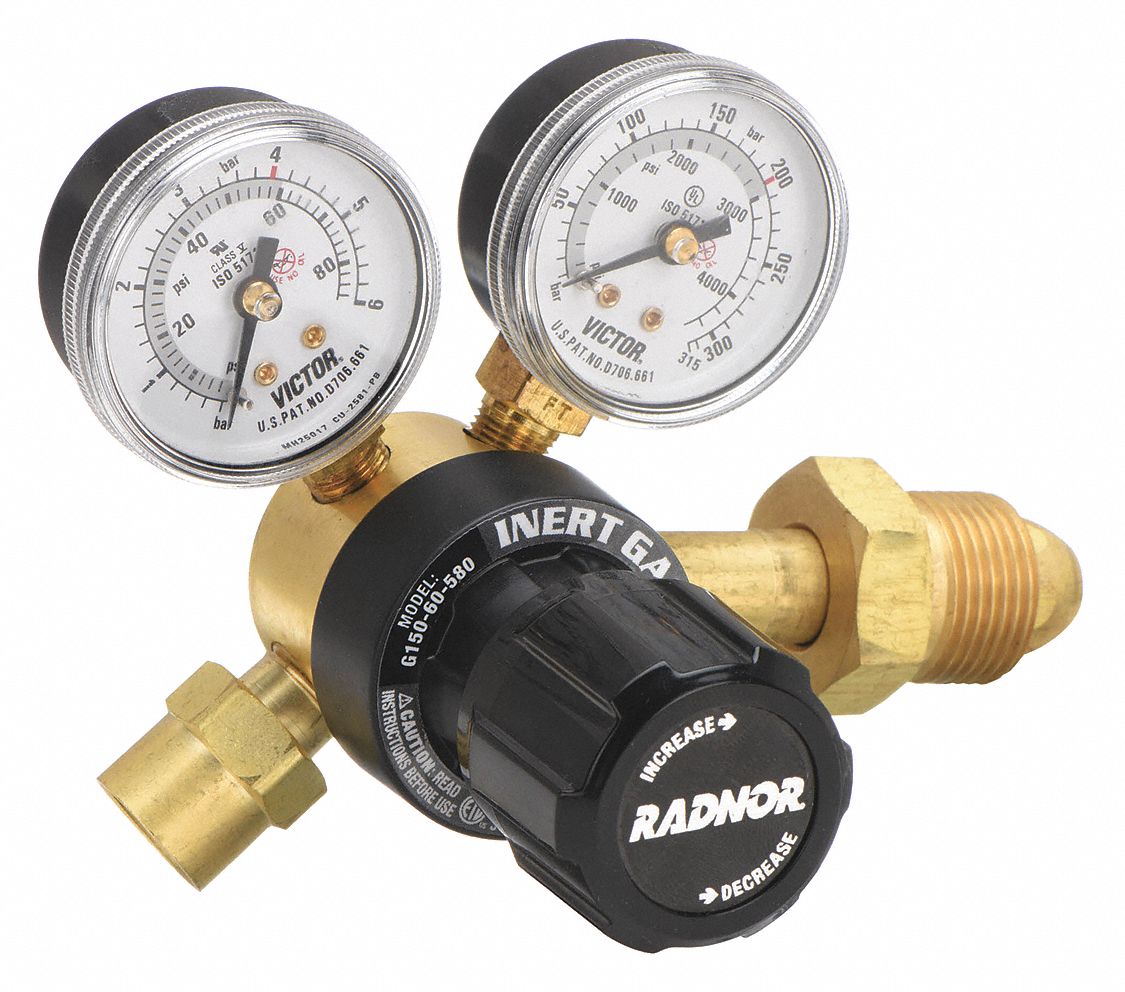 RADNOR, Single Stage, CGA 580 Inlet, Purge Regulator 31UR50