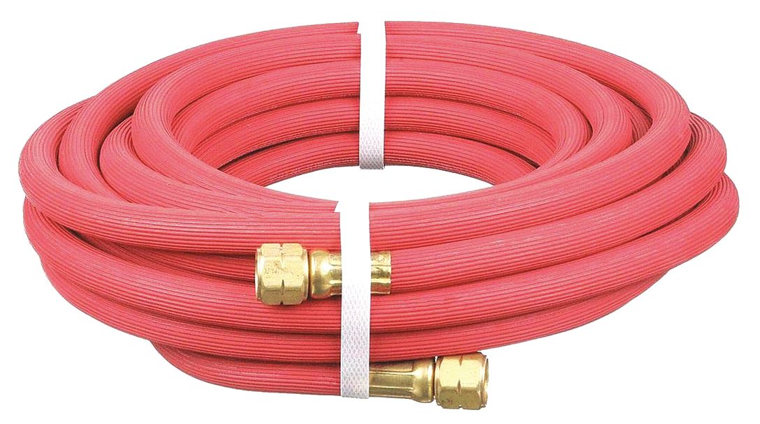 RADNOR Single Line Welding Hose, Hose Grade R, 1/4 in, 25 ft, Red