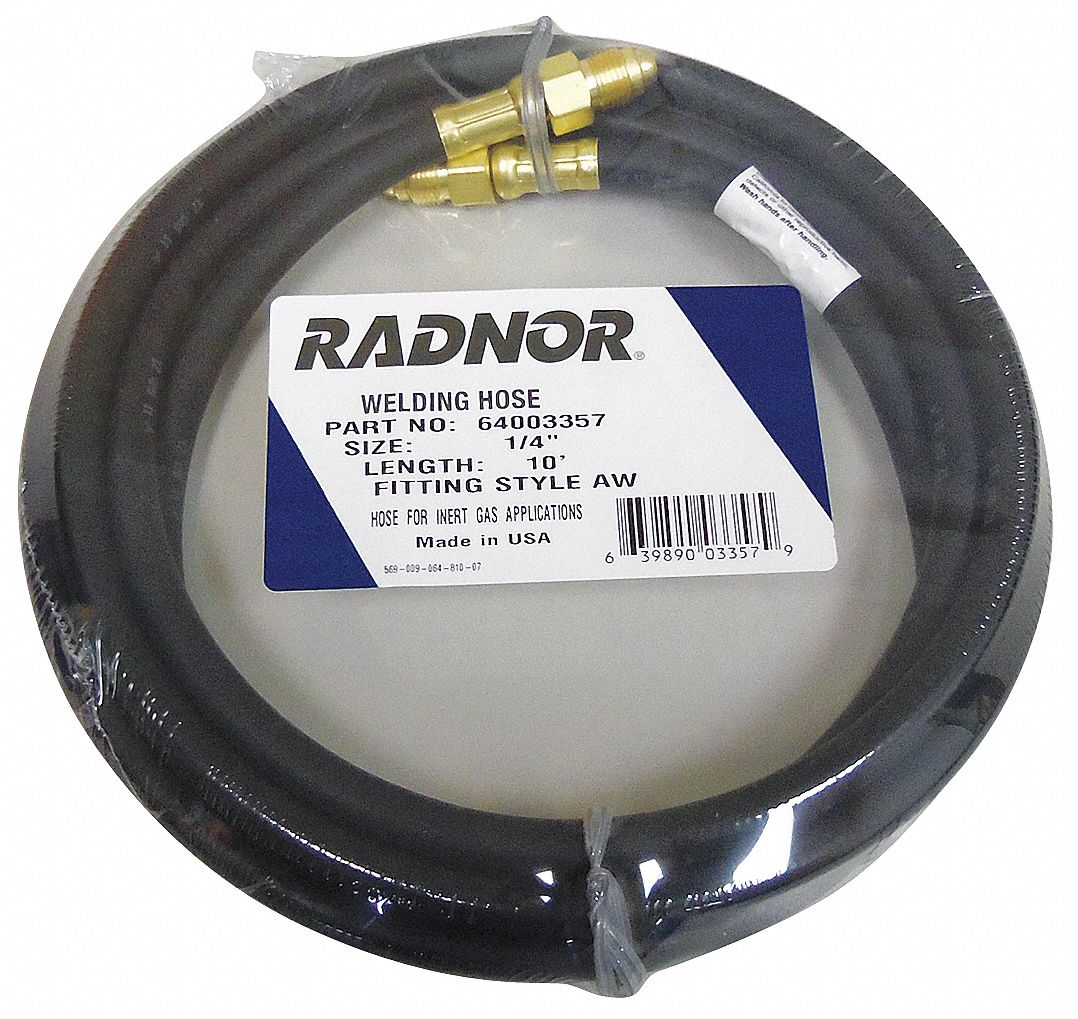 Argon Gas Hose For MIG/TIG Welding Flowmeter 1/4", 5/8"X18 Male, NPT Fittings (50 Feet