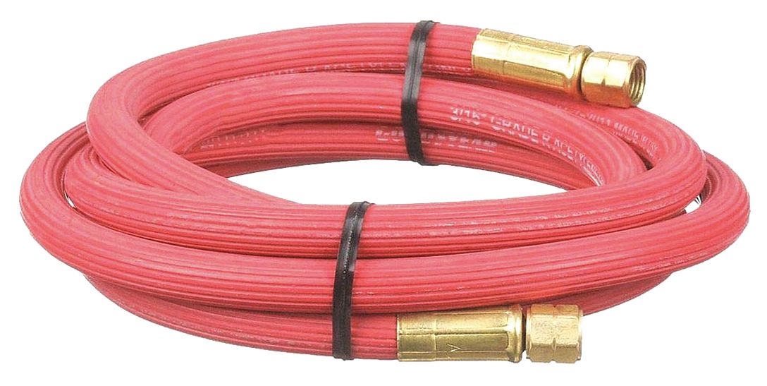 RADNOR Single Line Welding Hose, Hose Grade R, 3/16 in, 6 ft, Red 31UT31RAD64003352 Grainger