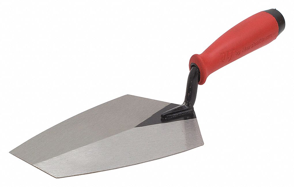 TROWEL, BUCKET, SOFT GRIP, 8-1/4 X 5-1/2 IN, STEEL/ RUBBER, 6 UNITS