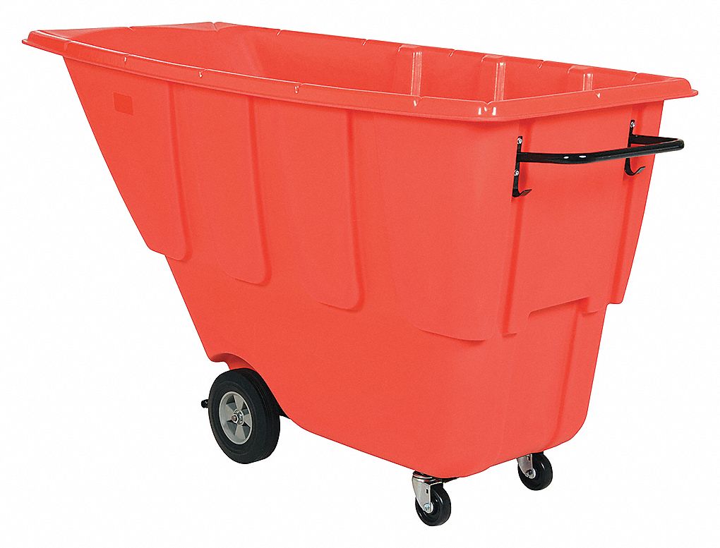 TILT TRUCK, RED, 32 IN W X 43 IN H X 73 IN L, RUST RESISTANT POWDER COATED FRAME, 1,250 LB LOAD CAPACITY