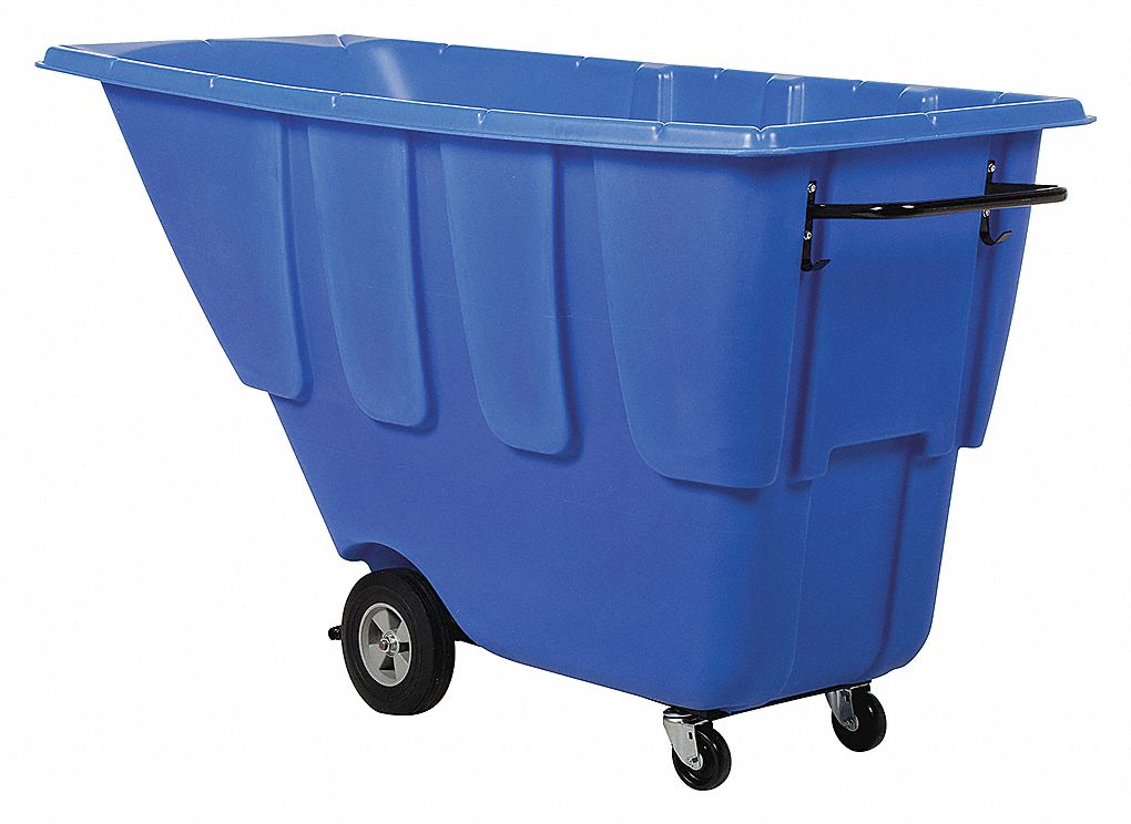 TILT TRUCK, BLUE, 28 IN W X 35 IN H X 62 IN L, RUST RESISTANT POWDER COATED FRAME, 850 LB LOAD CAPACITY