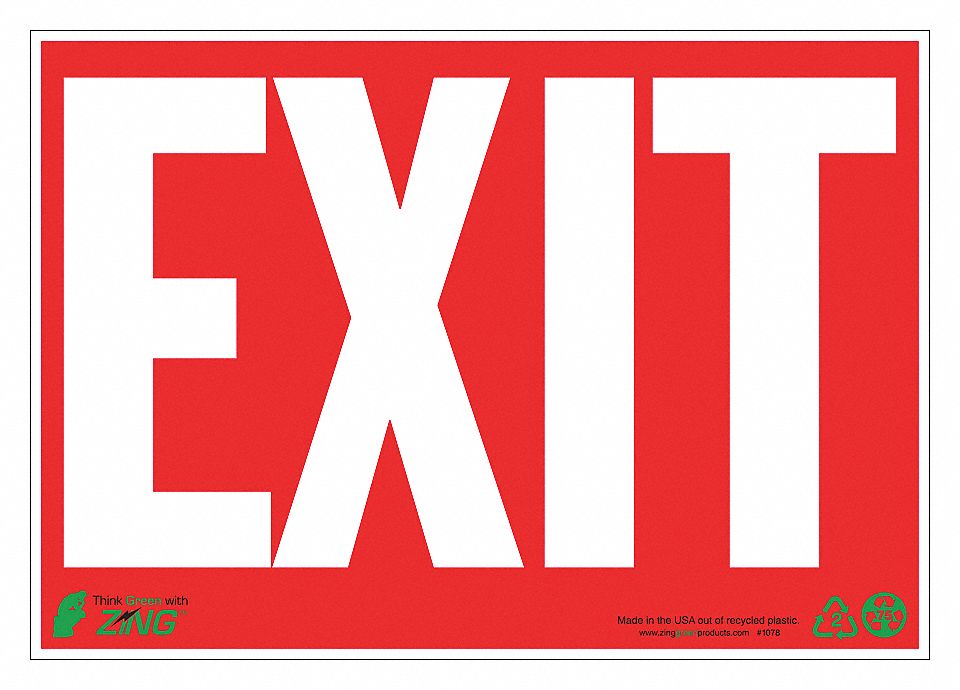 SIGN EXIT 7X10 AL