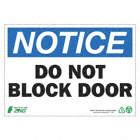 PANN NOTICE NOT BLOCK DOOR 7X10 AL