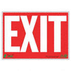 EXIT SIGN WHITE ON RED 10X14 AL