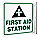 L SIGN FIRST AID STATION 7X7 PL