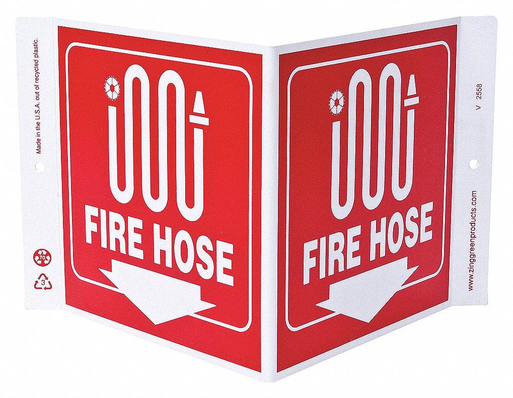 V SIGN FIRE HOSE 7X12 PL